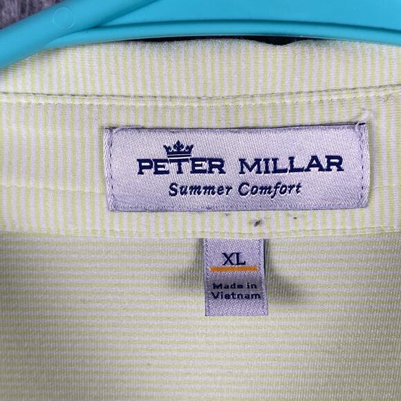 Peter Millar Mens XL Summer Comfort Polo Shirt Light Green Berry Hills Golf - Picture 4 of 8
